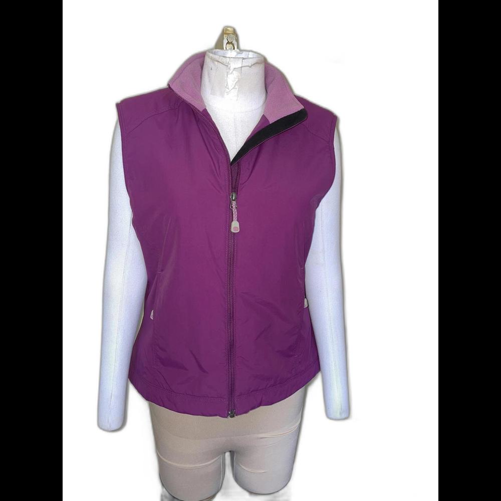 LL BEAN PURPLE ZIP FRONT VEST Large